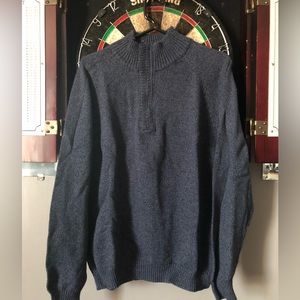 Weatherproof Vintage Blue zip sweater L Large